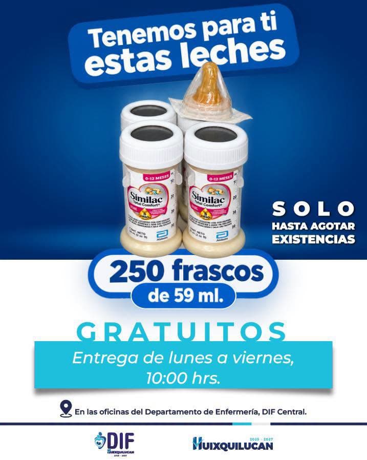 Entrega Gratuita de Frascos de Leche en el DIF Central