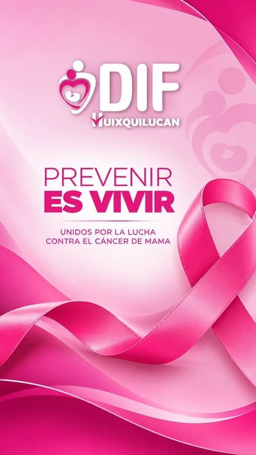 DIF Huixquilucan conmemora el mes de la lucha contra el cáncer de mama con fondo de pantalla