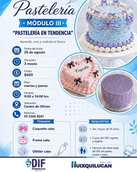 Cursos de Cocina Internacional, Pastelería Módulo 3 y Gelatinas Módulo 3