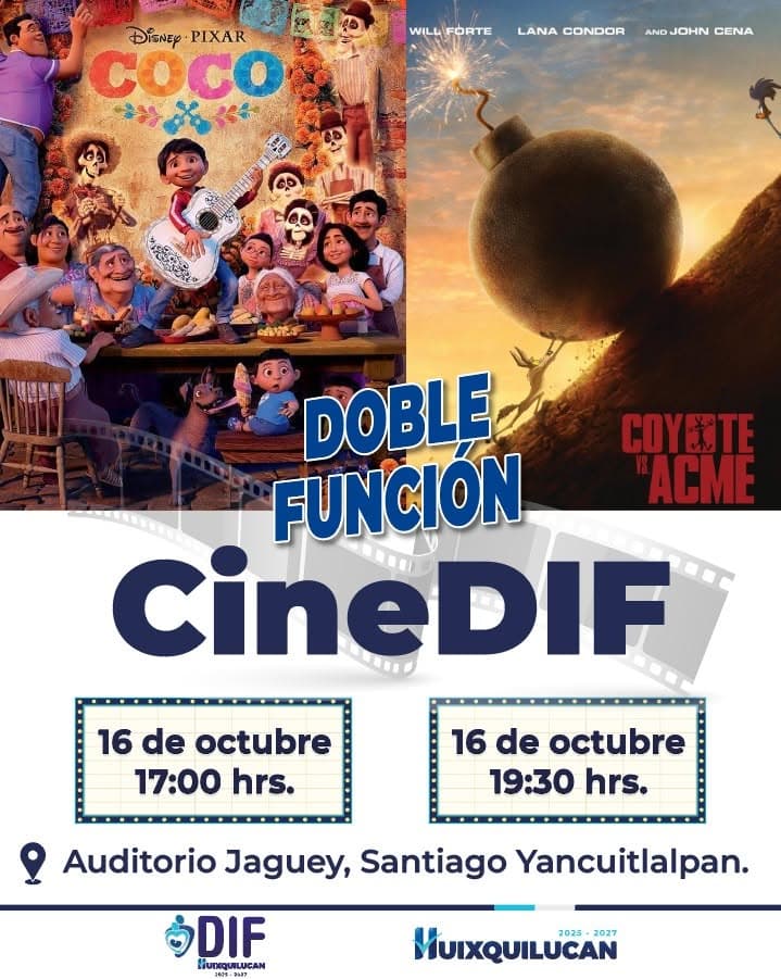 Doble función de CineDIF con Coco y Coyote vs. Acme